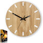 Sieninis laikrodis SimpleWoodWhiteBlack kaina ir informacija | Laikrodžiai | pigu.lt