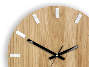 Sieninis laikrodis SimpleWoodWhiteBrown kaina ir informacija | Laikrodžiai | pigu.lt