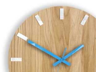 Sieninis laikrodis SimpleWoodWhiteBlue цена и информация | Часы | pigu.lt