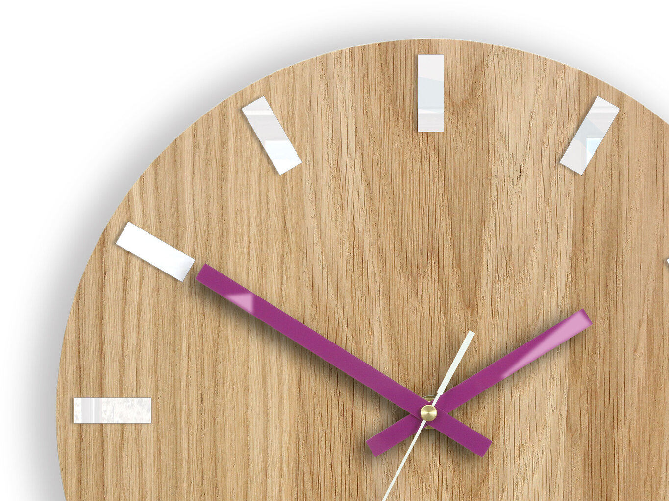 Sieninis laikrodis SimpleWoodWhiteViolet kaina ir informacija | Laikrodžiai | pigu.lt