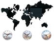 Sieninis laikrodis Pasaulio žemėlapis 3D kaina ir informacija | Laikrodžiai | pigu.lt