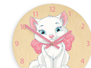 Vaikiškas sieninis laikrodis RozowyKotek цена и информация | Часы | pigu.lt