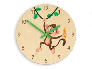 Vaikiškas sieninis laikrodis Malpka kaina ir informacija | Laikrodžiai | pigu.lt
