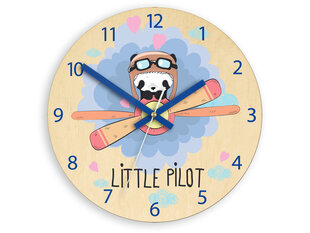 Vaikiškas sieninis laikrodis PandaPilot kaina ir informacija | Laikrodžiai | pigu.lt
