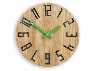 Sieninis laikrodis SlimWoodBlackGreen kaina ir informacija | Laikrodžiai | pigu.lt