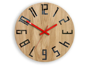 Sieninis laikrodis SlimWoodBlackRed kaina ir informacija | Laikrodžiai | pigu.lt