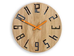 Sieninis laikrodis SlimWoodBlackOrange kaina ir informacija | Laikrodžiai | pigu.lt