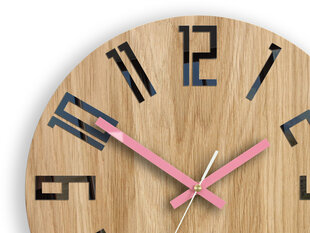 Sieninis laikrodis SlimWoodBlackPink kaina ir informacija | Laikrodžiai | pigu.lt