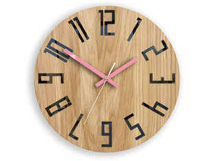 Sieninis laikrodis SlimWoodBlackPink kaina ir informacija | Laikrodžiai | pigu.lt