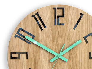 Sieninis laikrodis SlimWoodBlackMint kaina ir informacija | Laikrodžiai | pigu.lt