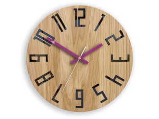 Sieninis laikrodis SlimWoodBlackViolet цена и информация | Часы | pigu.lt