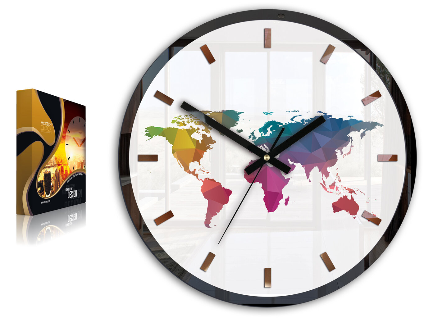 Sieninis laikrodis Map kaina ir informacija | Laikrodžiai | pigu.lt