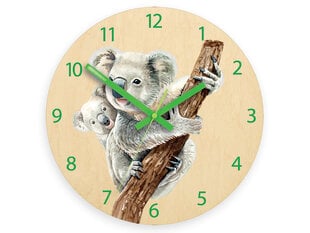 Vaikiškas sieninis laikrodis Tylus Koala цена и информация | Часы | pigu.lt