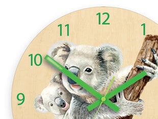 Vaikiškas sieninis laikrodis Tylus Koala kaina ir informacija | Laikrodžiai | pigu.lt