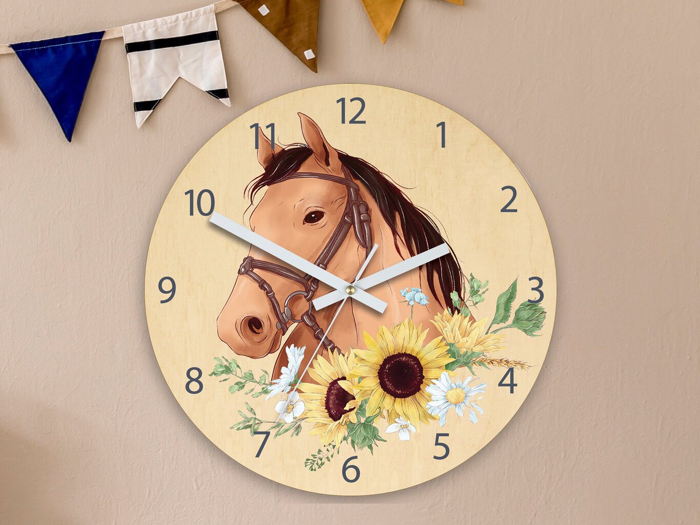 Vaikiškas sieninis laikrodis Žirgelis цена и информация | Laikrodžiai | pigu.lt