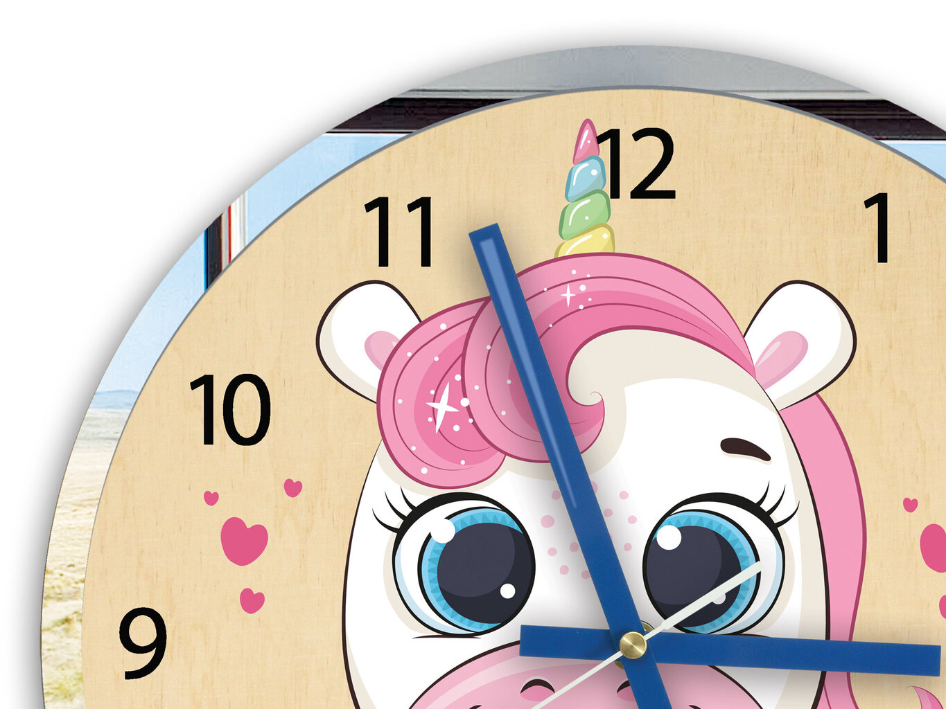 Vaikiškas sieninis laikrodis Vienaragis kaina ir informacija | Laikrodžiai | pigu.lt