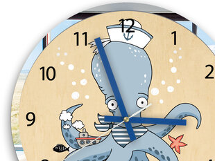 Vaikiškas sieninis laikrodis Osmiornica kaina ir informacija | Laikrodžiai | pigu.lt