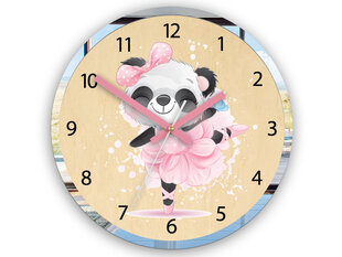 Vaikiškas sieninis laikrodis PandaBaletnica цена и информация | Часы | pigu.lt