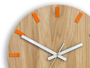 Sieninis laikrodis SimpleWoodOrange цена и информация | Часы | pigu.lt