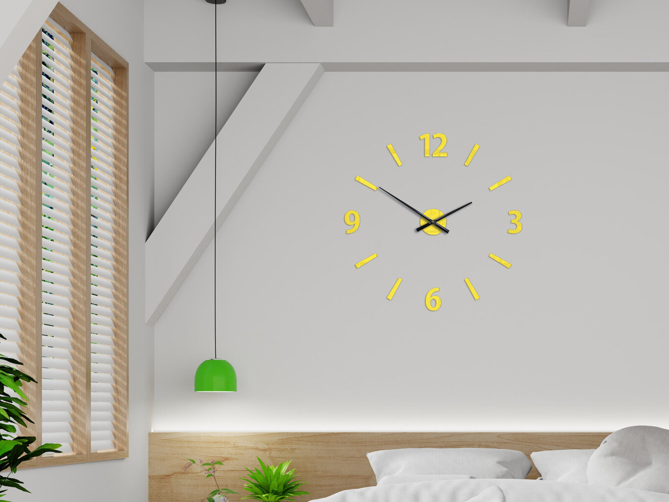 Sieninis laikrodis KlausYellow kaina ir informacija | Laikrodžiai | pigu.lt