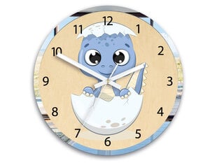 Vaikiškas sieninis laikrodis Dino kaina ir informacija | Laikrodžiai | pigu.lt