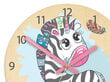 Vaikiškas sieninis laikrodis Zebras цена и информация | Laikrodžiai | pigu.lt