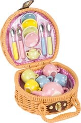 Pintas pikniko krepšys su žaisliniais indais, 18 vnt. цена и информация | Игрушки для девочек | pigu.lt