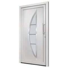 vidaXL Priekinės durys baltos spalvos 98x190cm kaina ir informacija | Lauko durys | pigu.lt