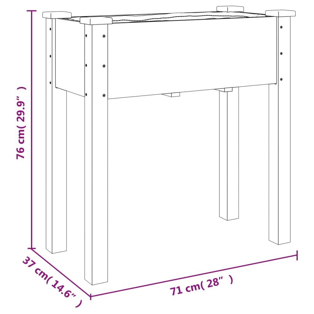 Lovelis, 71x37x76 cm kaina ir informacija | Loveliai | pigu.lt