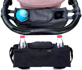 Krepšys daiktams vežimėliui F22, juodas kaina ir informacija | Vežimėlių priedai | pigu.lt