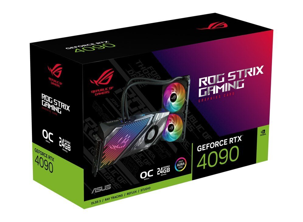 Asus ROG Strix LC GeForce RTX 4090 OC Edition kaina ir informacija | Vaizdo plokštės (GPU) | pigu.lt