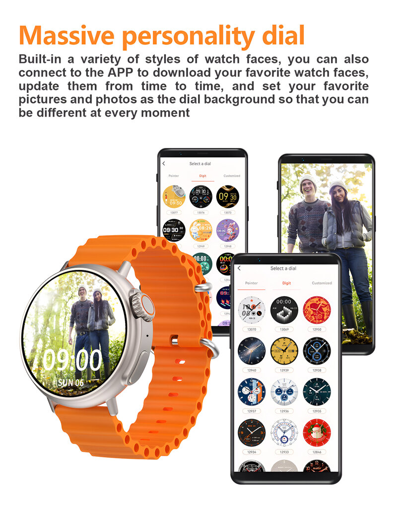 Livman GT88 Orange kaina ir informacija | Išmanieji laikrodžiai (smartwatch) | pigu.lt