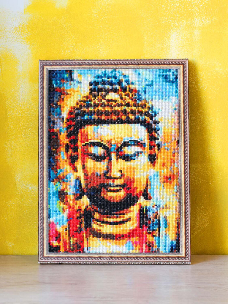 Deimantinė mozaika su rėmeliu TM Varvikas The Buddha LE146e 30x40 cm kaina ir informacija | Deimantinės mozaikos | pigu.lt