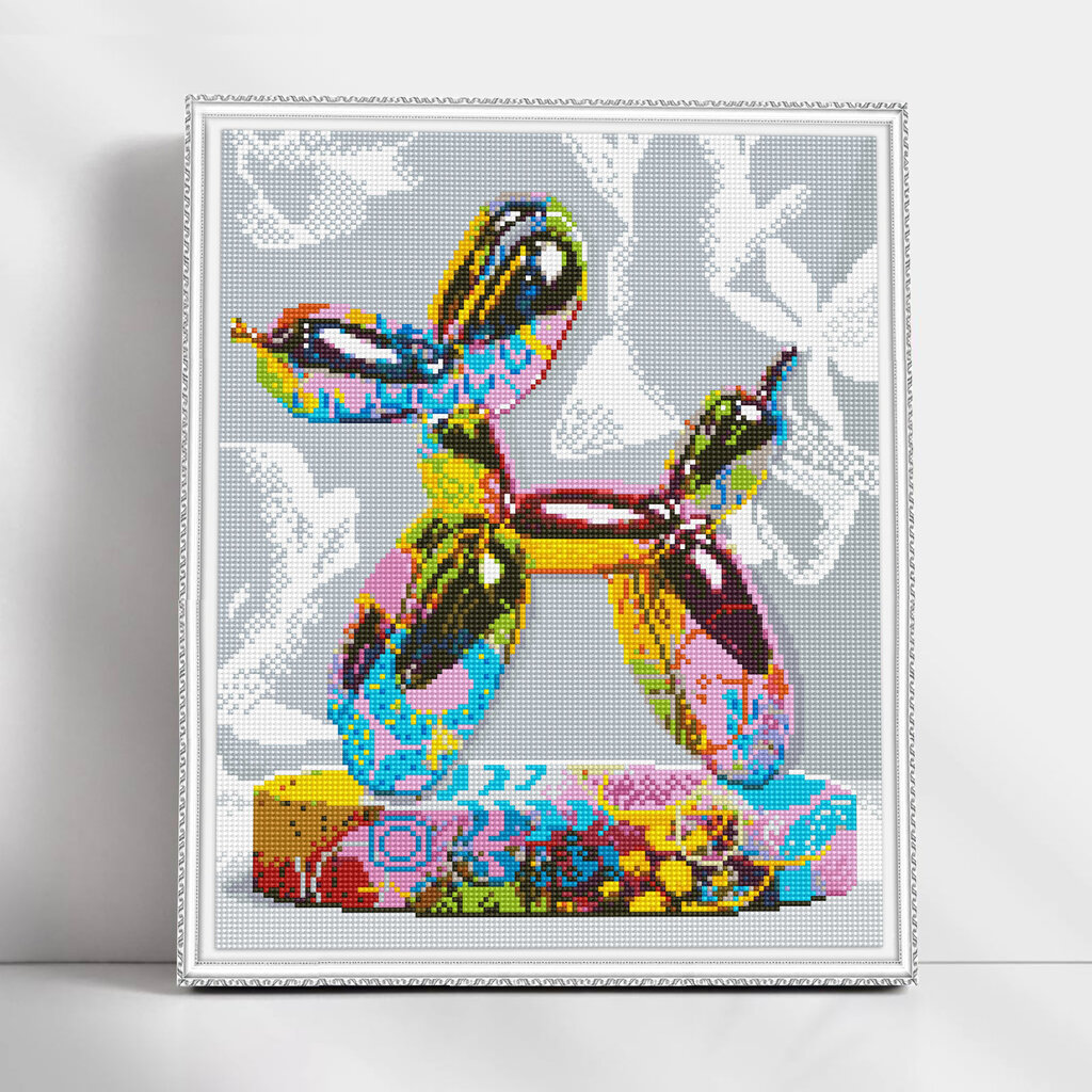 Deimantinė mozaika su rėmeliu TM Varvikas Balloon Dog LG326e 40x50 cm kaina ir informacija | Deimantinės mozaikos | pigu.lt