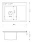 Plautuvė Granitan, 62x49 cm цена и информация | Virtuvinės plautuvės | pigu.lt