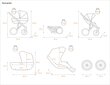Universalus vežimėlis Romantic Kunert 2in1 White ECO цена и информация | Vežimėliai | pigu.lt