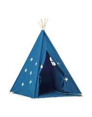 Игровая палатка Teepee Play Tent, голубая со звёздами цена и информация | Детские игровые домики | pigu.lt