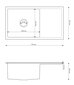 Plautuvė Granitan, 77x43 cm цена и информация | Virtuvinės plautuvės | pigu.lt
