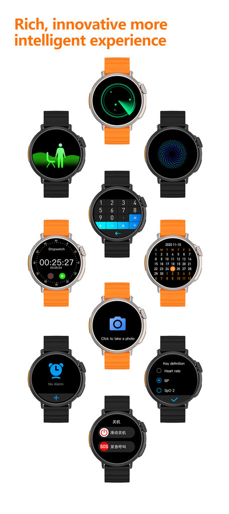 Livman S9 Ultra Black цена и информация | Išmanieji laikrodžiai (smartwatch) | pigu.lt