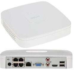 РЕГИСТРАТОР IP NVR4104-P-EI 4 КАНАЛА, 4 PoE WizSense DAHUA цена и информация | Камеры видеонаблюдения | pigu.lt