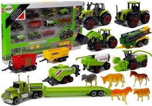 Žemės ūkio transporto priemonių rinkinys su gyvūnais kaina ir informacija | Žaislai berniukams | pigu.lt