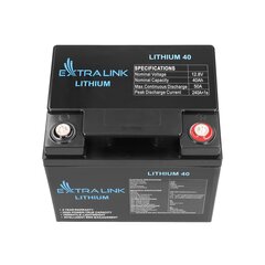 Akumuliatorius Extralink LiFePO4 40AH 12.8V, BMS kaina ir informacija | Akumuliatoriai | pigu.lt