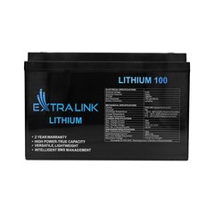 Akumuliatorius Extralink LiFePO4 100AH 12.8V, BMS kaina ir informacija | Akumuliatoriai | pigu.lt