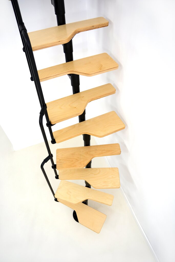 Moduliniai laiptai Twister Minka juoda, 294 cm цена и информация | Laiptai | pigu.lt
