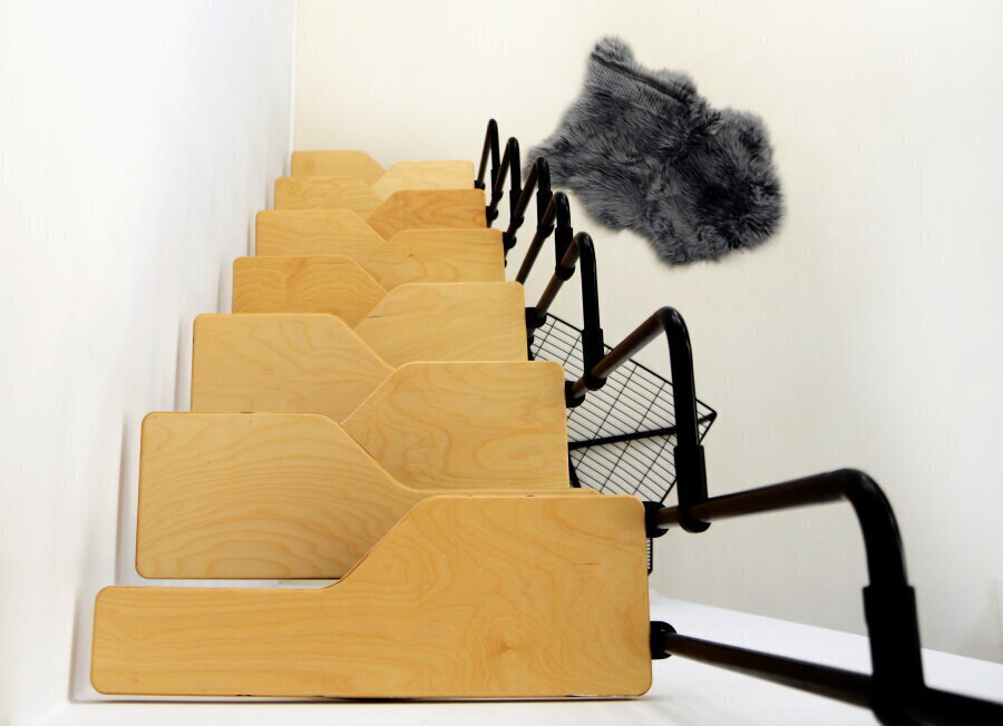 Moduliniai laiptai Twister Minka juoda, 294 cm kaina ir informacija | Laiptai | pigu.lt