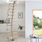 Moduliniai laiptai Twister Minka sidabrinė, 294 cm kaina ir informacija | Laiptai | pigu.lt