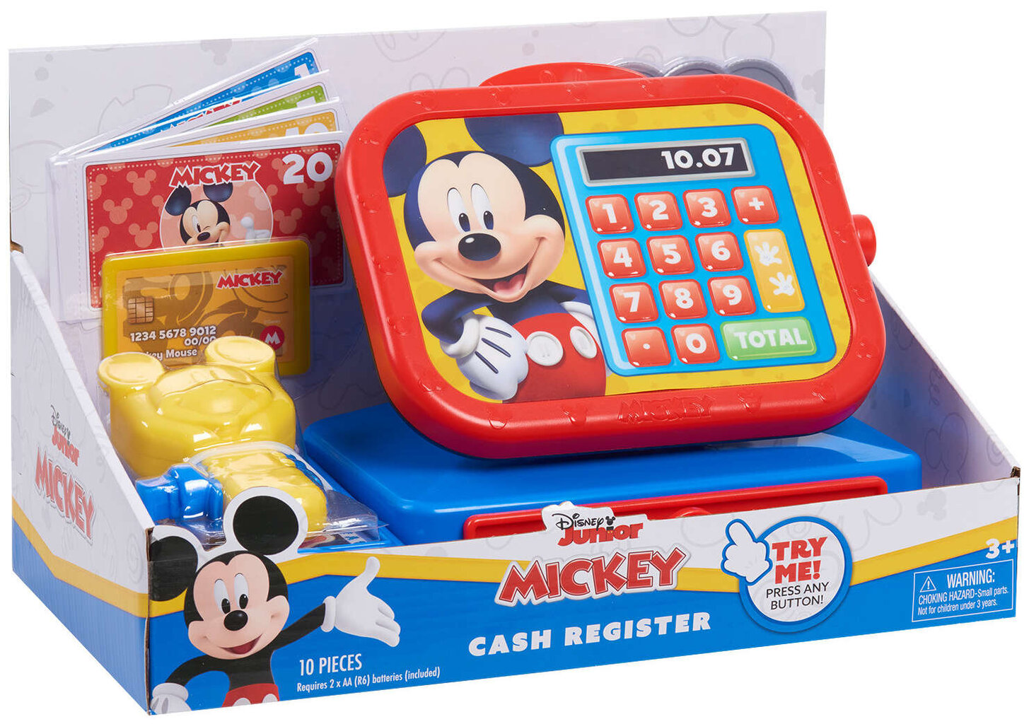 Elektroninis kasos aparatas Disney Mickey Mouse цена и информация | Žaislai mergaitėms | pigu.lt