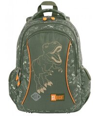 Mokyklinė kuprinė St. Right T-Rex Junior, 20L, ruda цена и информация | Школьные рюкзаки, спортивные сумки | pigu.lt