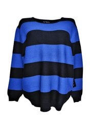 Megztinis moterims Kinga, juodas/mėlynas kaina ir informacija | Megztiniai moterims | pigu.lt