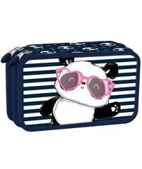 Pieštukų dėklas su priedais St. Right Love Panda, mėlynas/baltas цена и информация | Пеналы | pigu.lt